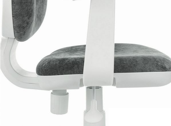 Кресло детское компьютерное 210 для школьника в в Магнитогорске на белом каркасе, цвет спинка из велюра на выбор фото 6